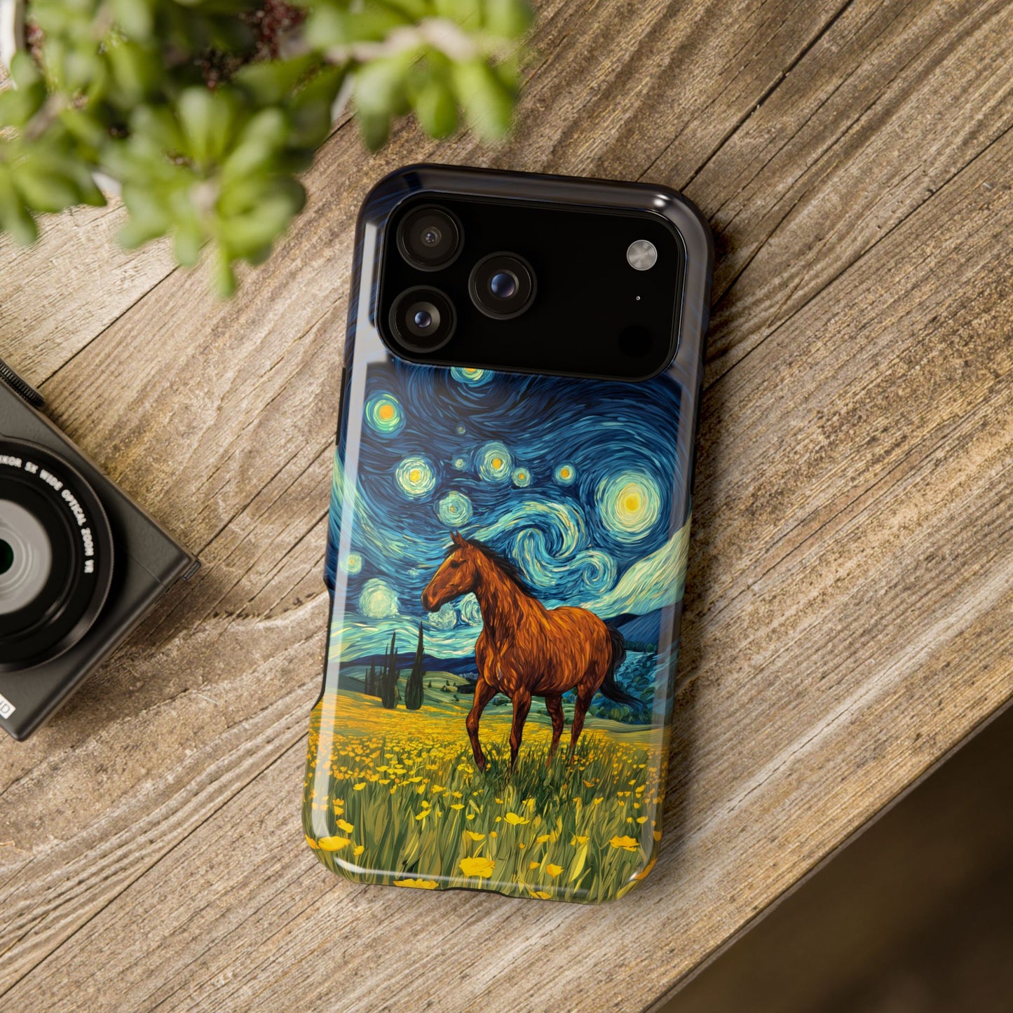 Starry Night Stallion Design iPhone Case