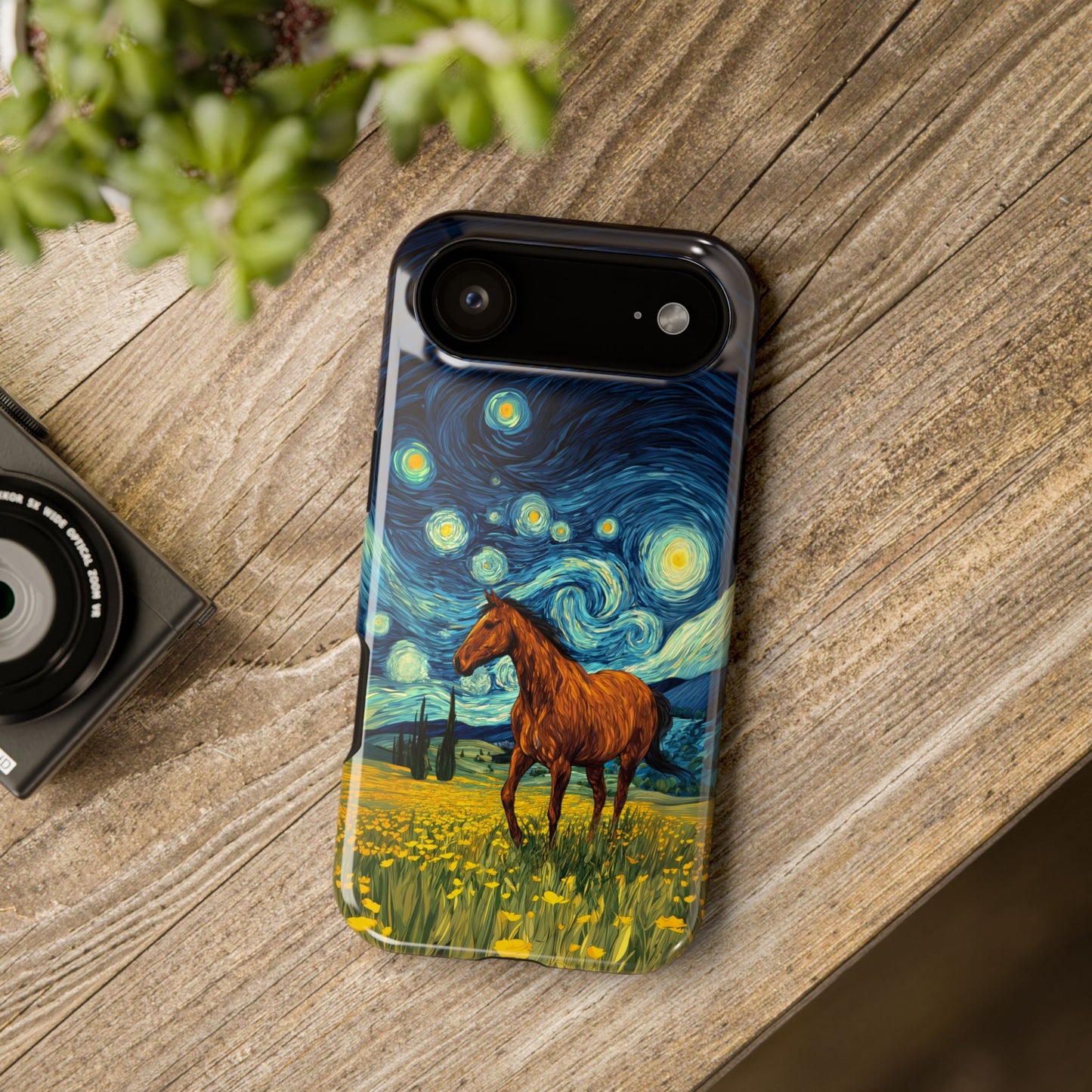 Starry Night Stallion Design iPhone Case