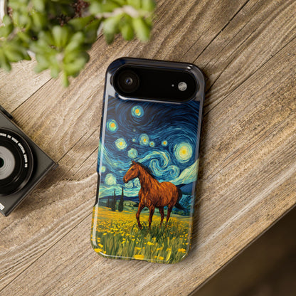 Starry Night Stallion Design iPhone Case