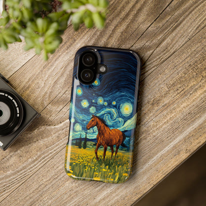 Starry Night Stallion Design iPhone Case