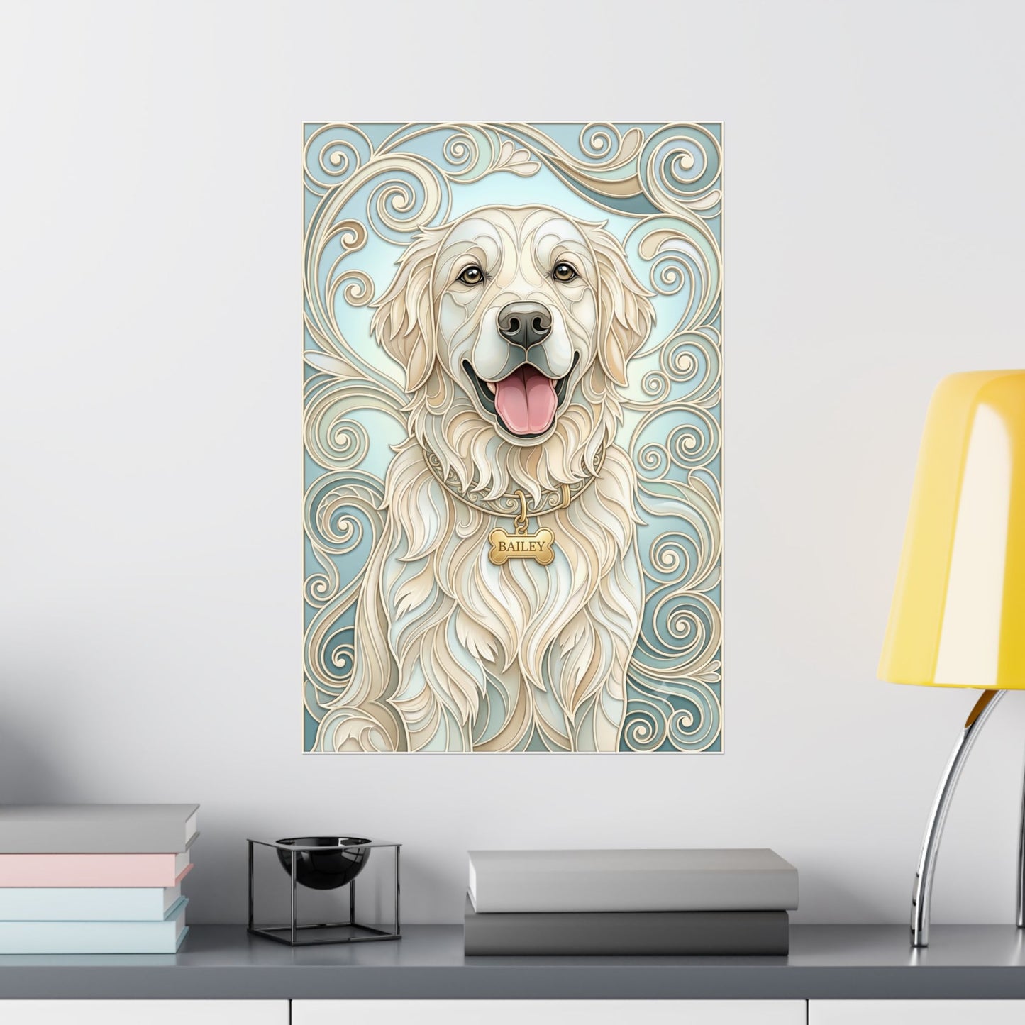 The Elegant Filigree – Custom Pet Portrait Wall Art