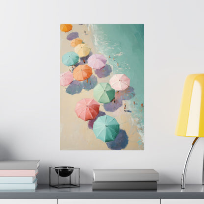 The Pastel Riviera – Aerial Beach Design Wall Art