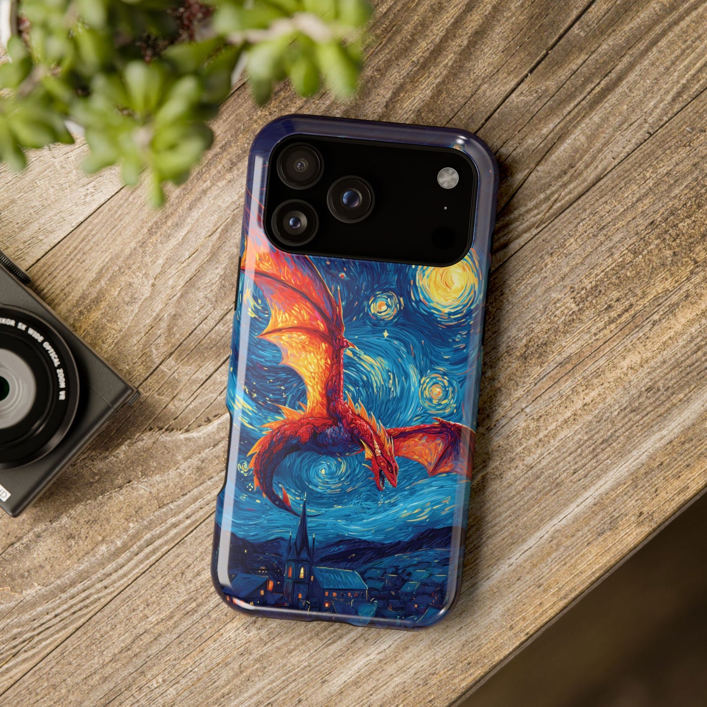 The Midnight Drake – Fantasy Art iPhone Case