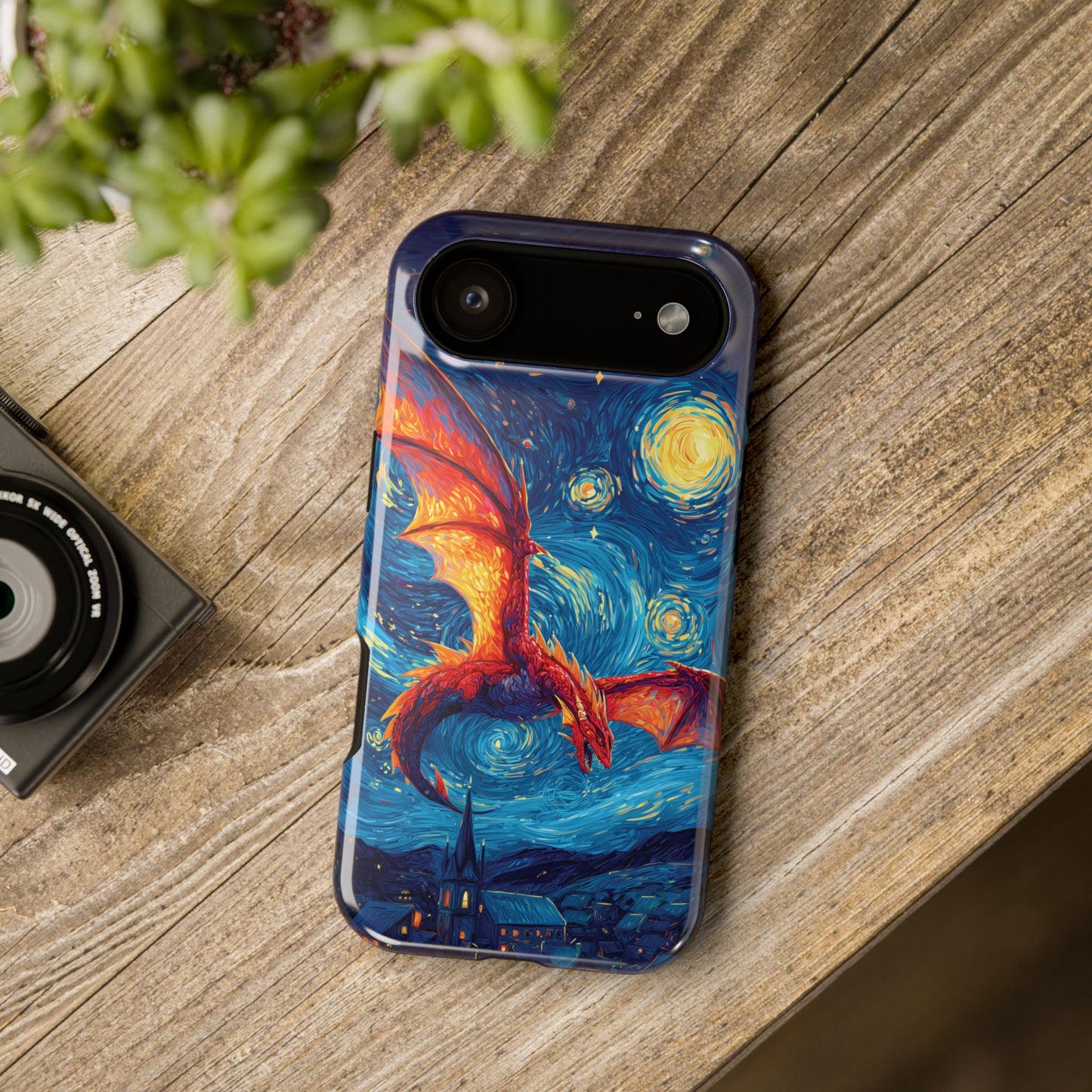 The Midnight Drake – Fantasy Art iPhone Case