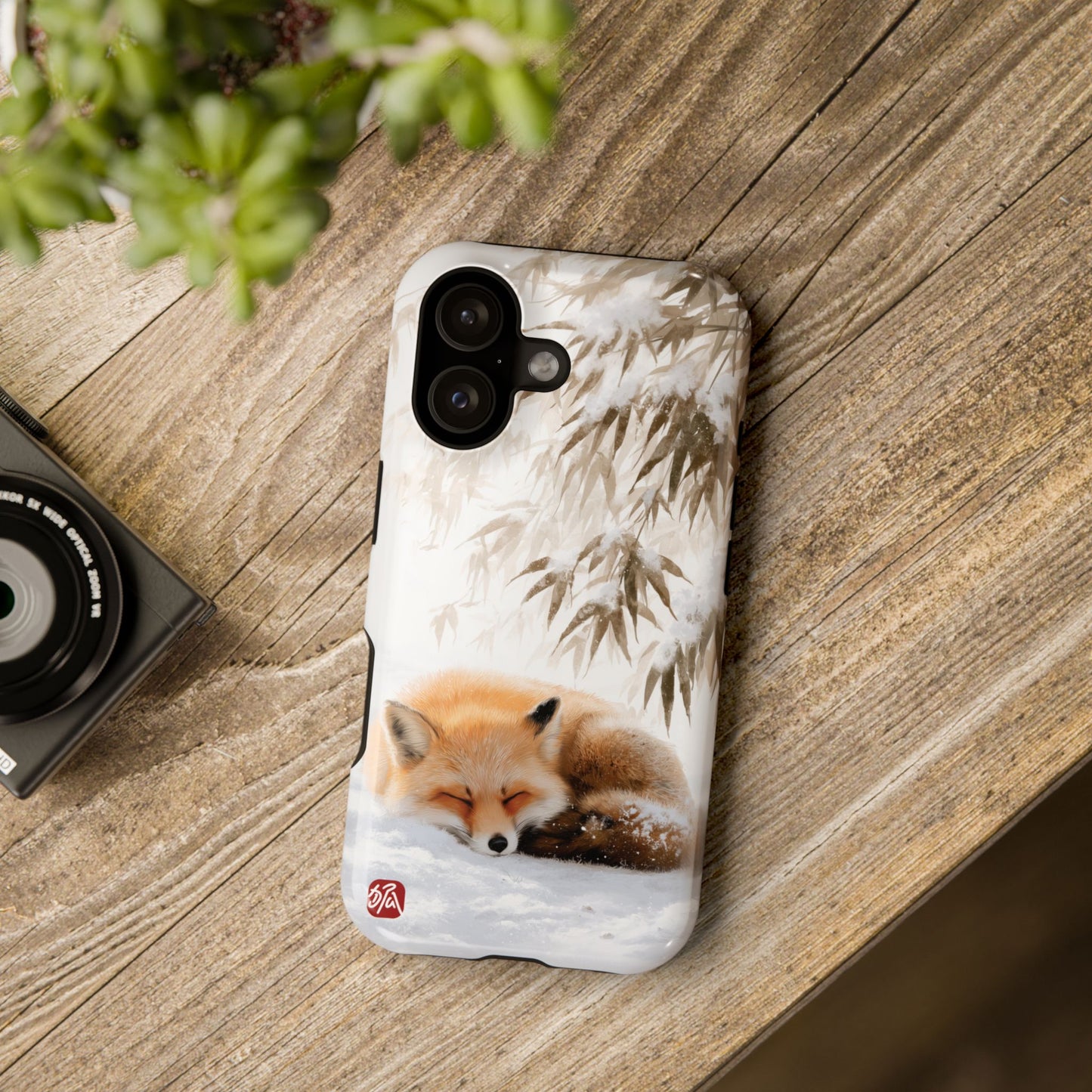 The Sleeping Kitsune Design iPhone Case