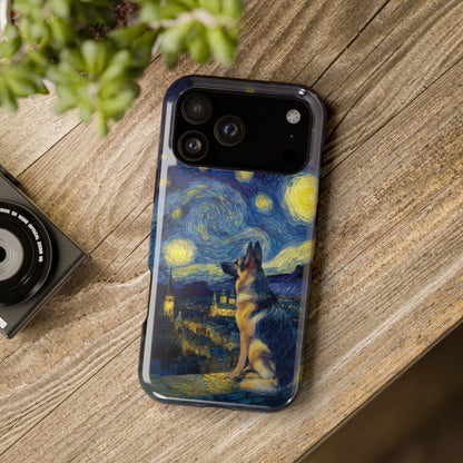 Barky Night (German Shepherd) Design iPhone Case