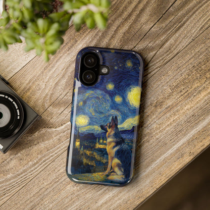 Barky Night (German Shepherd) Design iPhone Case