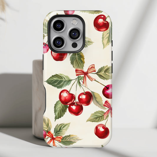 Coquette Cherry Design iPhone Case