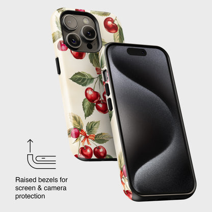 Coquette Cherry Design iPhone Case