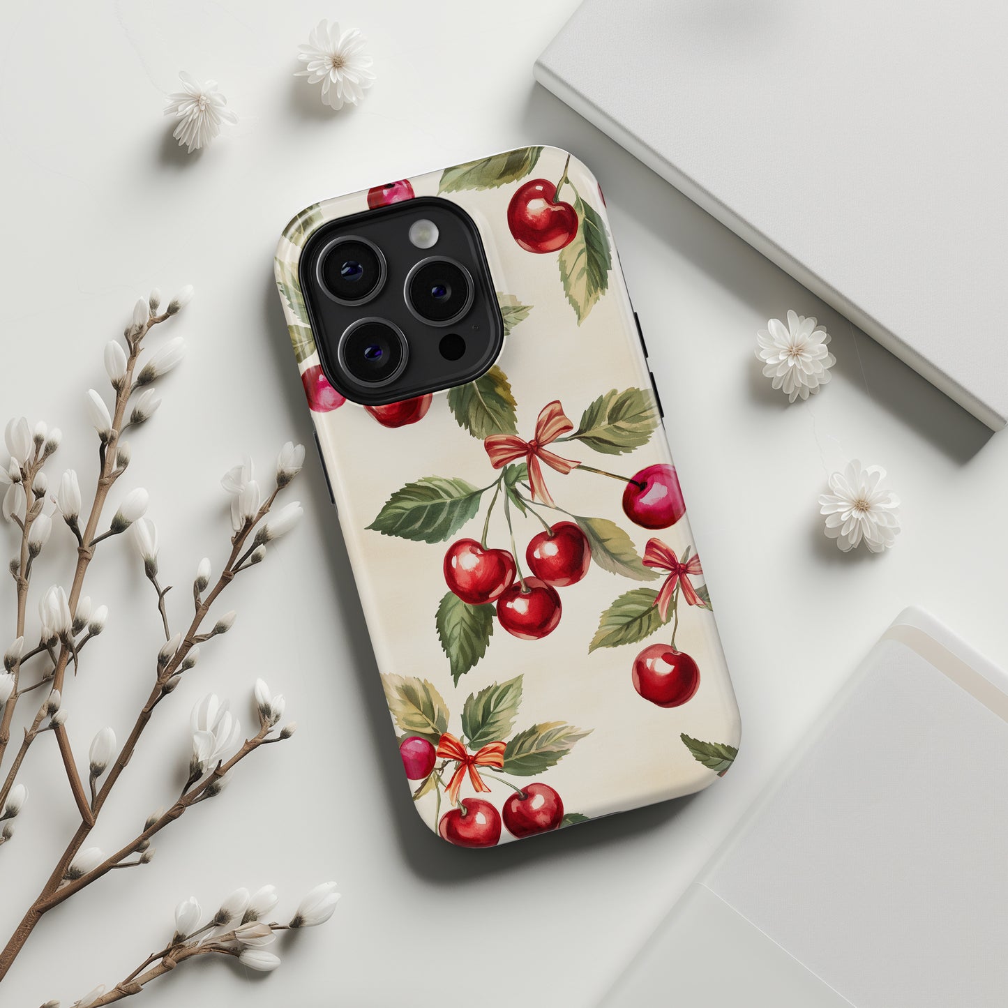 Coquette Cherry Design iPhone Case