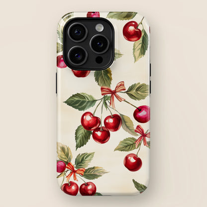 Coquette Cherry Design iPhone Case