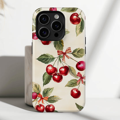 Coquette Cherry Design iPhone Case