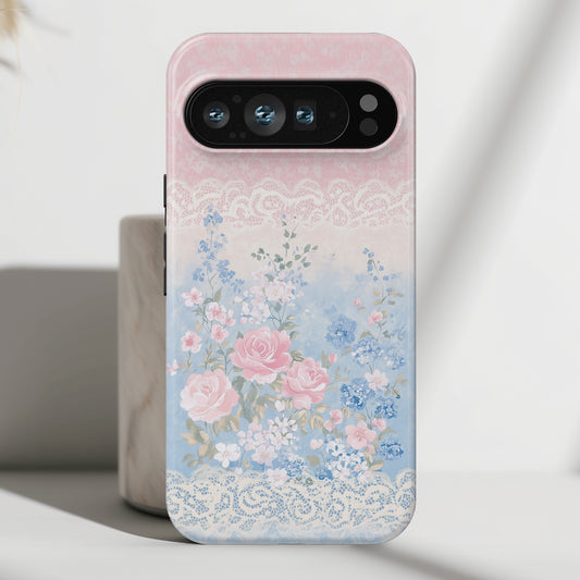 Coquette Chic Floral Lace Pattern Design Phone Case for Google Pixel