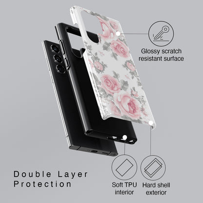 Coquette Watercolor Roses Design Case for Galaxy S series Phones