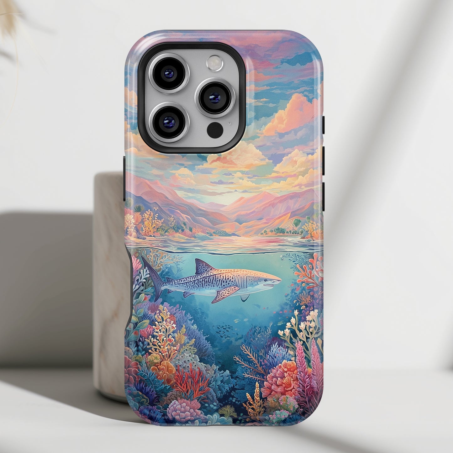 Coral Horizon Design iPhone Case