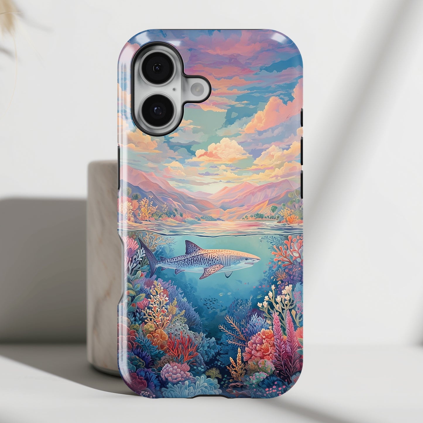 Coral Horizon Design iPhone Case