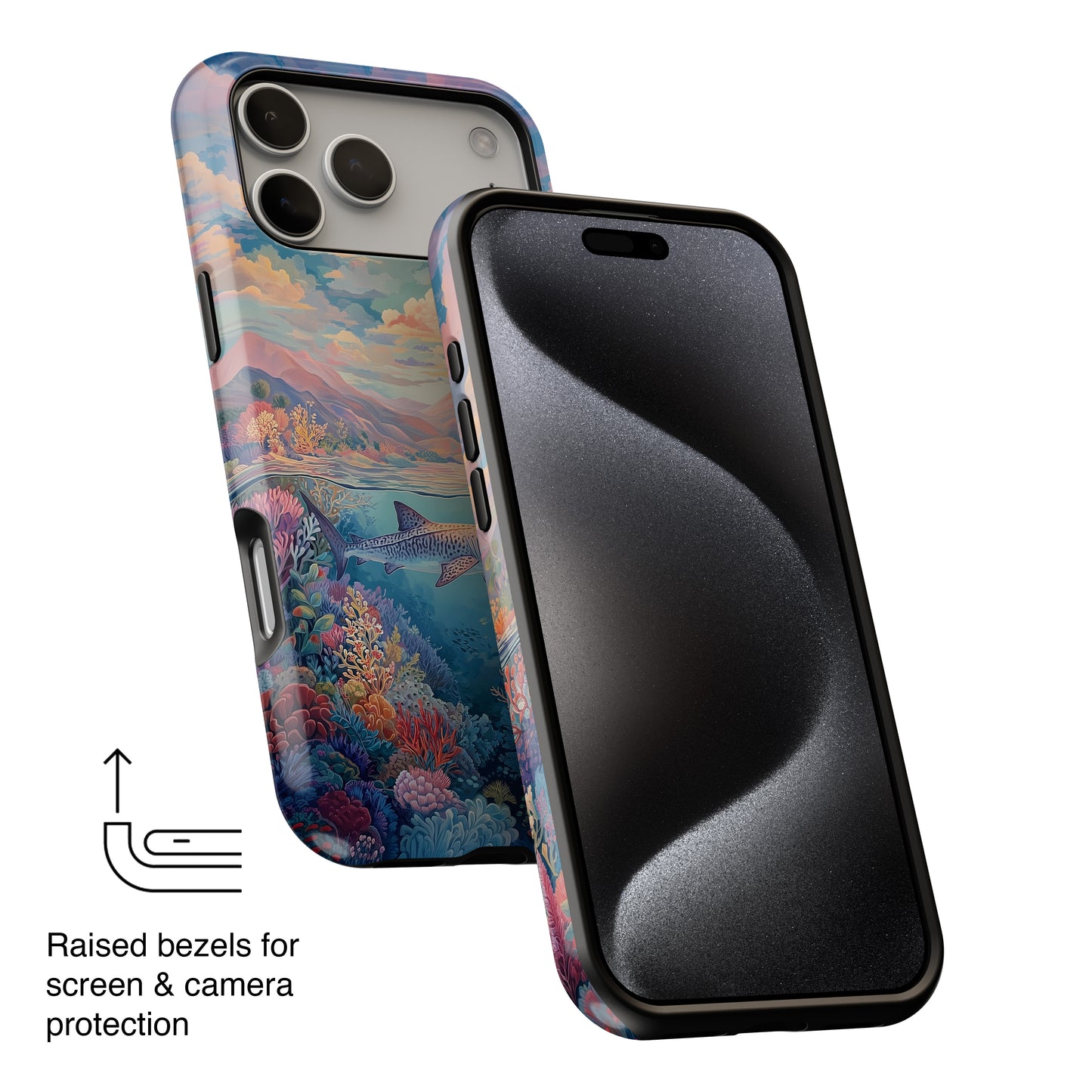 Coral Horizon Design iPhone Case