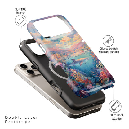 Coral Horizon Design iPhone Case