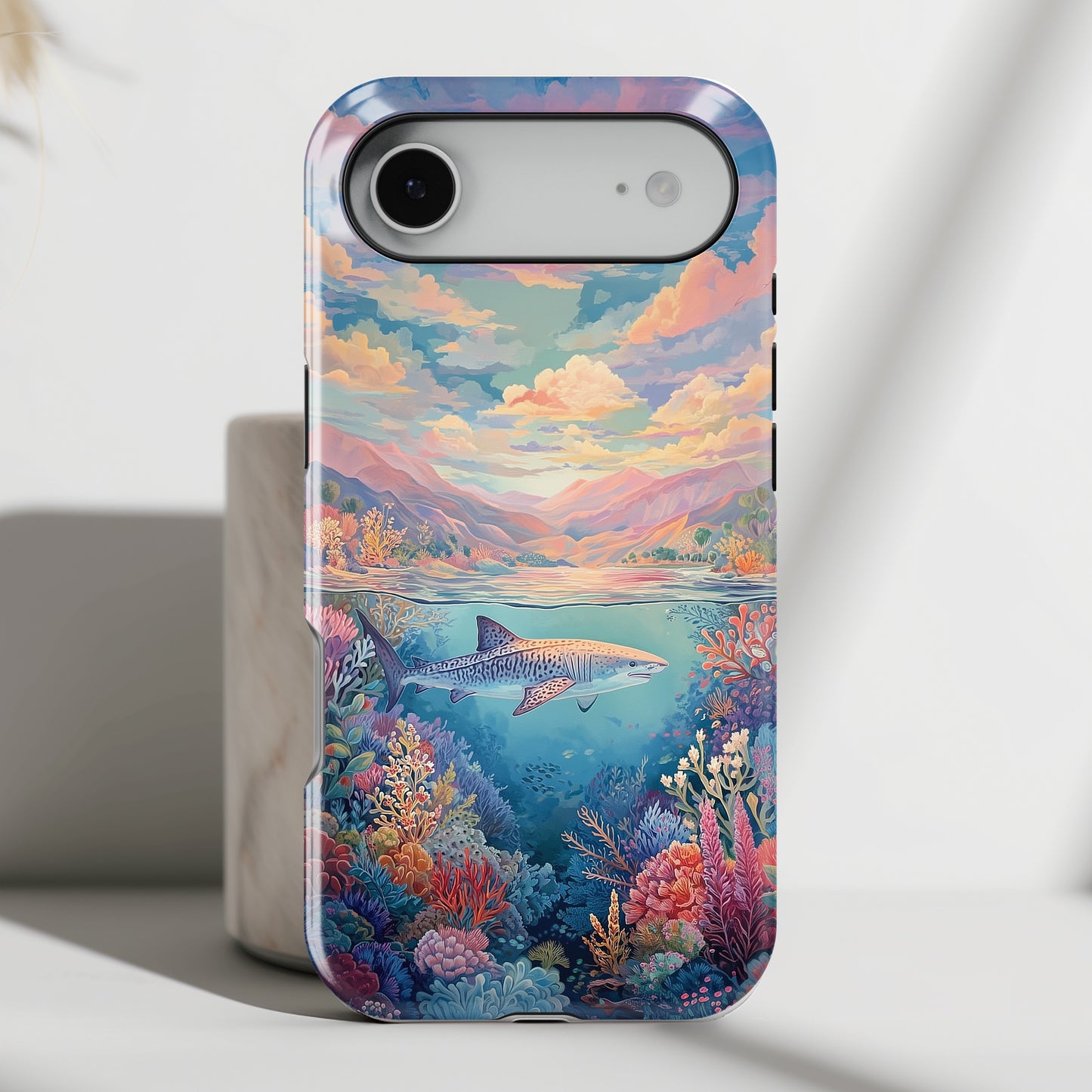 Coral Horizon Design iPhone Case