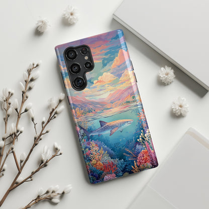 Coral Horizon Design Phone Case for Galaxy S series Phones