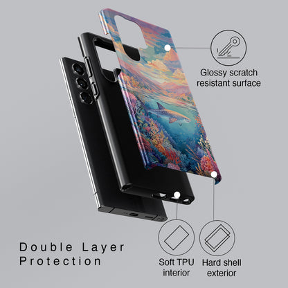 Coral Horizon Design Phone Case for Galaxy S series Phones