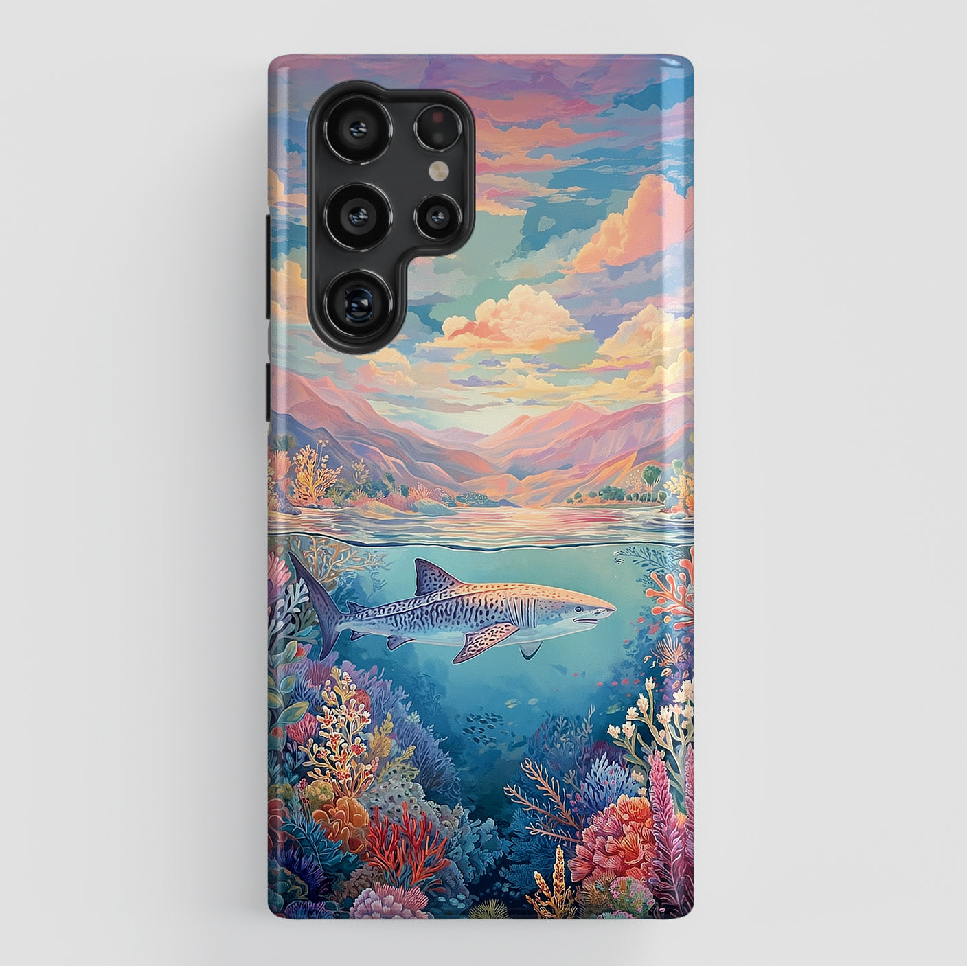 Coral Horizon Design Phone Case for Galaxy S series Phones