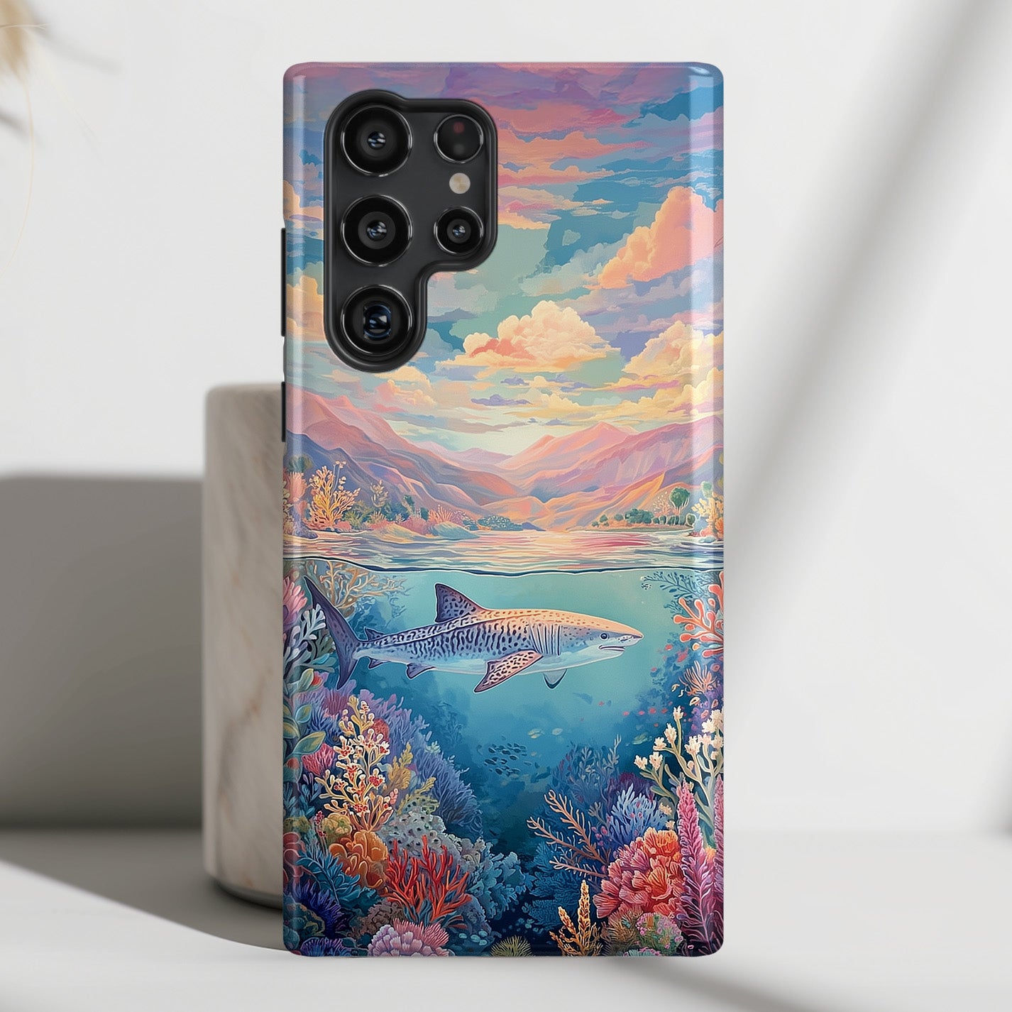 Coral Horizon Design Phone Case for Galaxy S series Phones