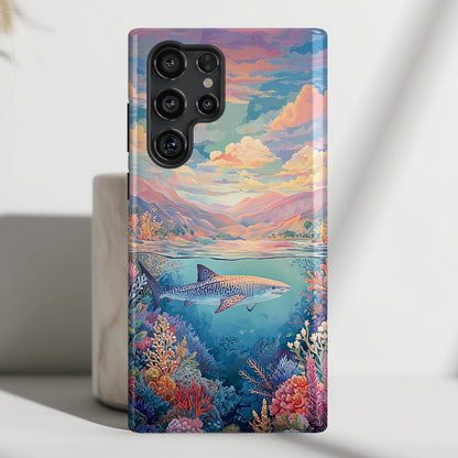 Coral Horizon Design Phone Case for Galaxy S series Phones