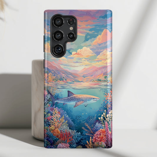 Coral Horizon Design Phone Case for Galaxy S series Phones