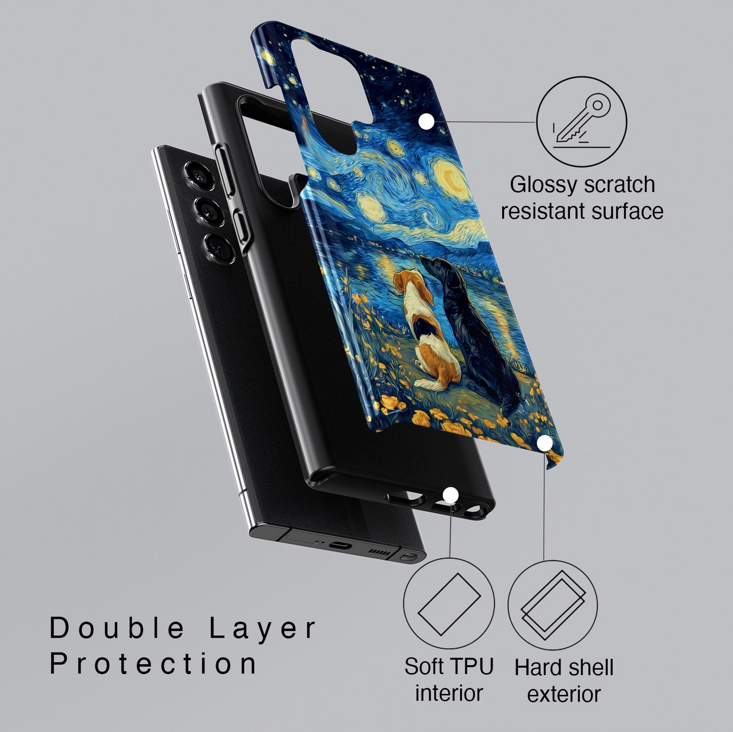 Cosmic Companions Design Phone Case for Galaxy S series Phones