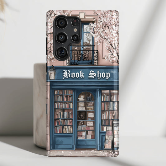 Cozy Book Shop Design Phone Case for Galaxy S series Phones