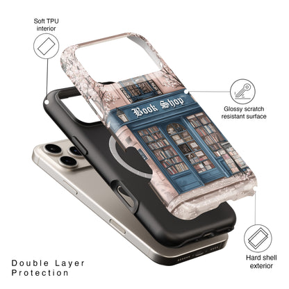 Cozy Book Shop Design iPhone Case