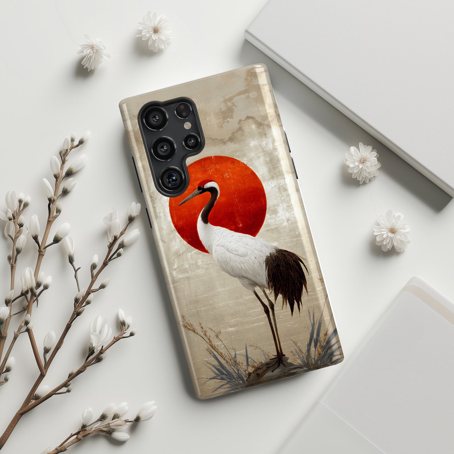 Crane Dawn Design Phone Case for Galaxy S series Phones