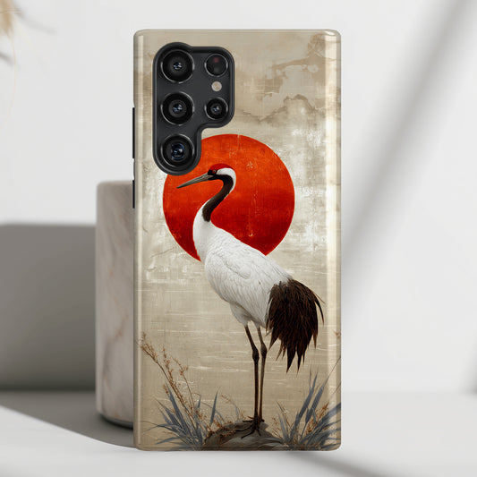 Crane Dawn Design Phone Case for Galaxy S series Phones