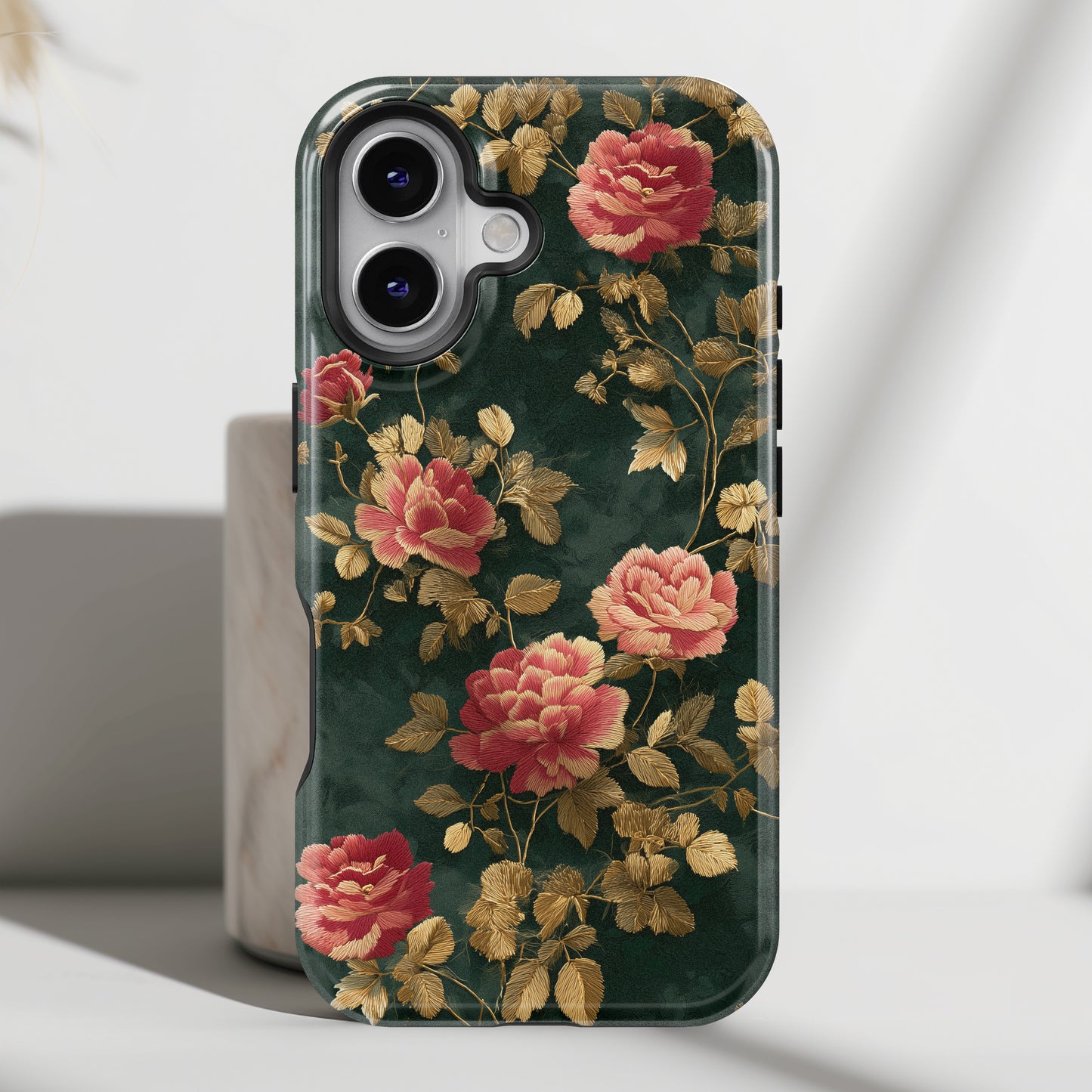 Crimson Bloom Design iPhone Case