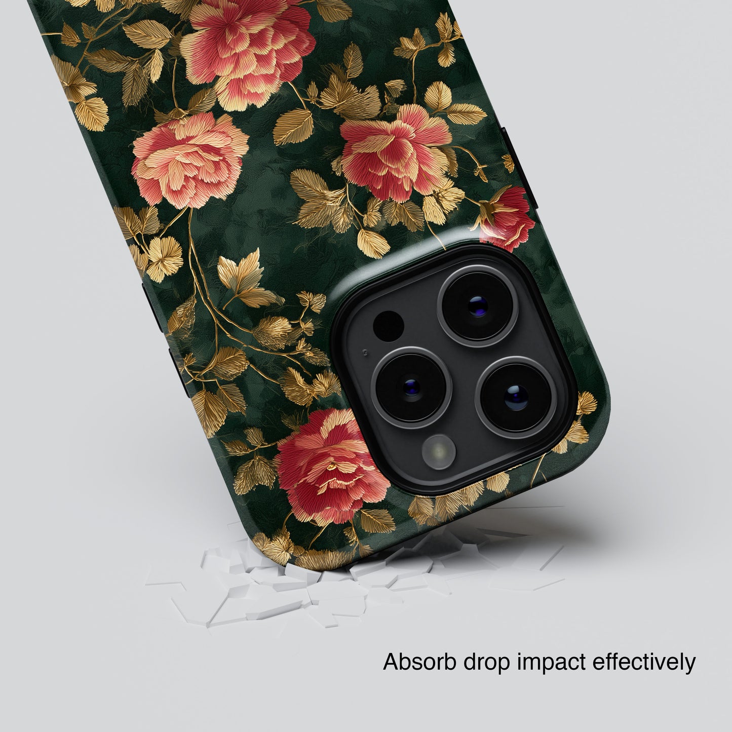 Crimson Bloom Design iPhone Case