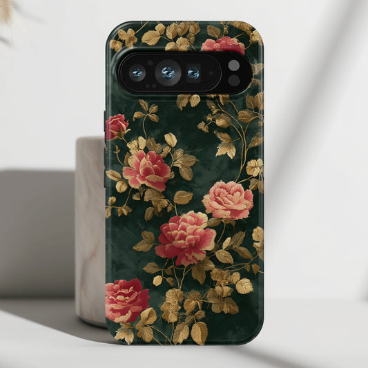 Crimson Bloom Design Phone Case for Google Pixel