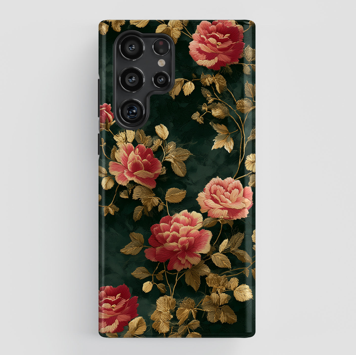 Crimson Bloom Design Phone Case for Galaxy S series Phones