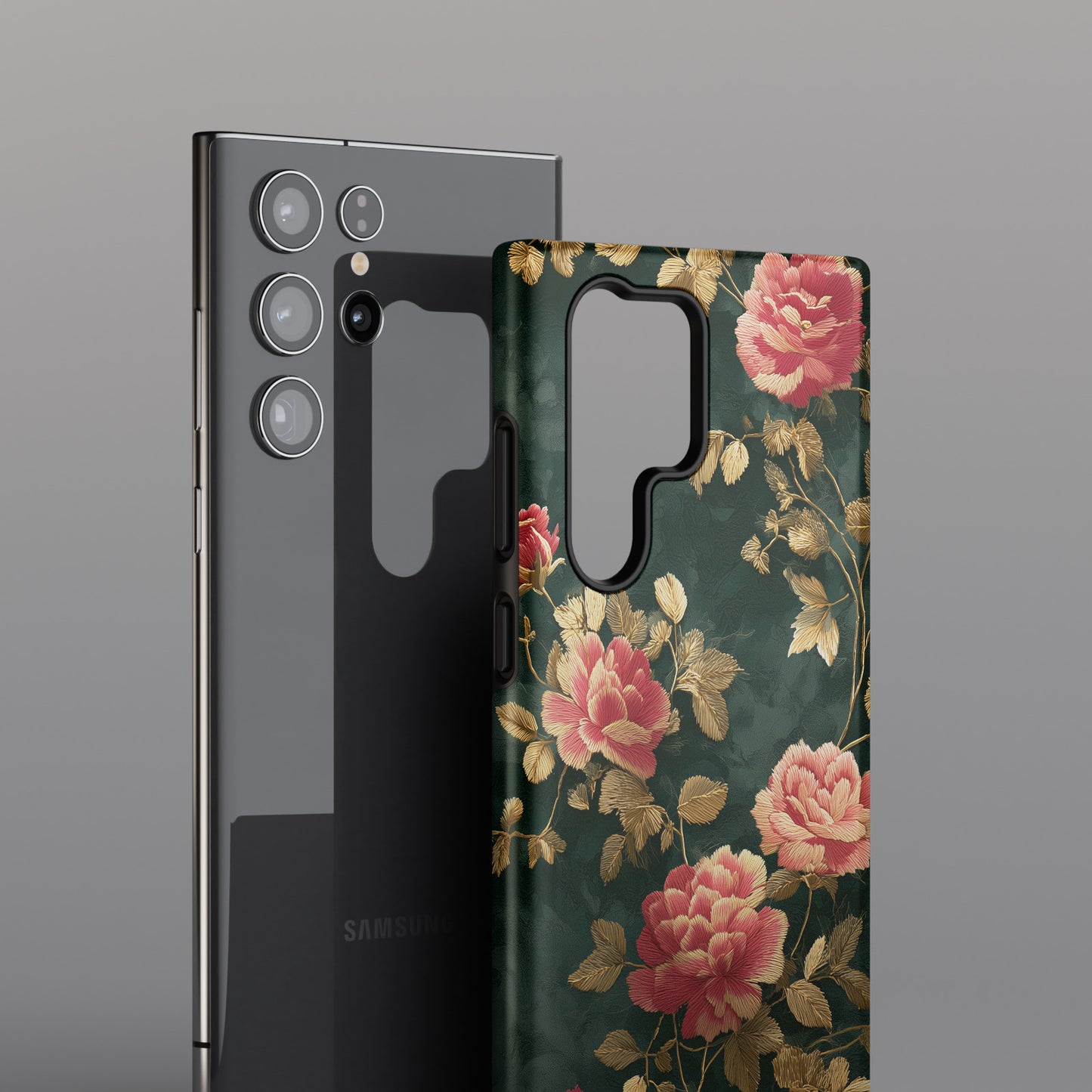 Crimson Bloom Design Phone Case for Galaxy S series Phones