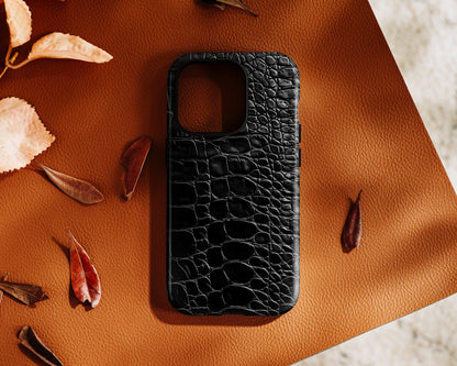 Crocodile Skin Texture Print iPhone Case