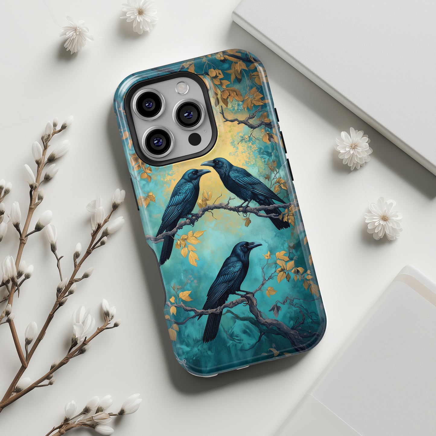 Crow Dark Fantasy Art Design iPhone Case