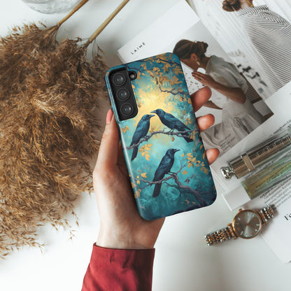 Crow Dark Fantasy Art Design Phone Case for Galaxy S series Phones