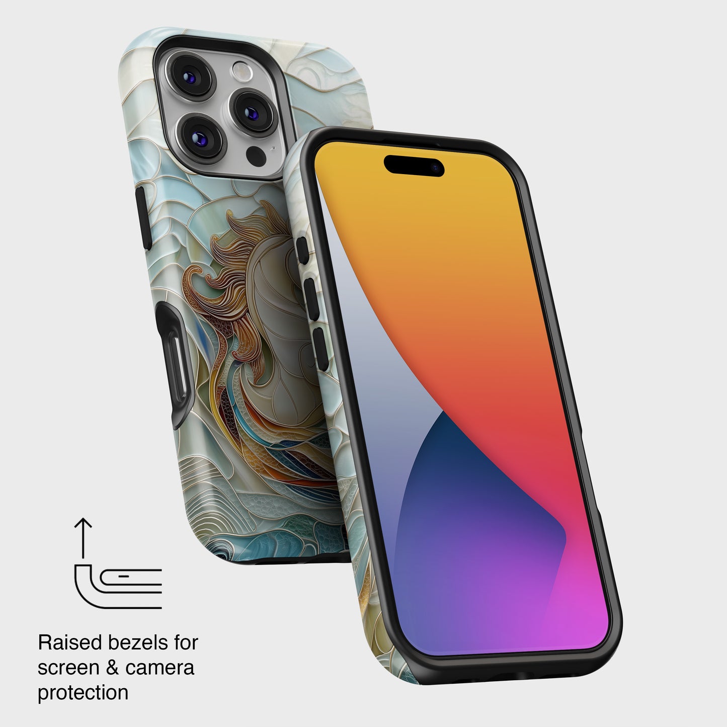 Cute Unicorn Stained Glass Design iPhone Case
