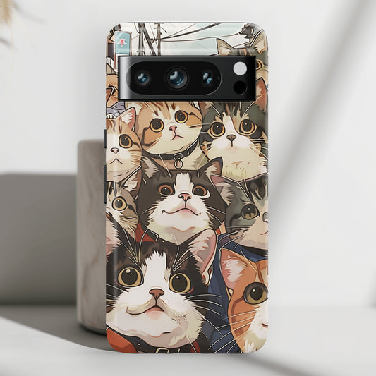 Cute Cat Selfie Design Google Pixel Phone Case