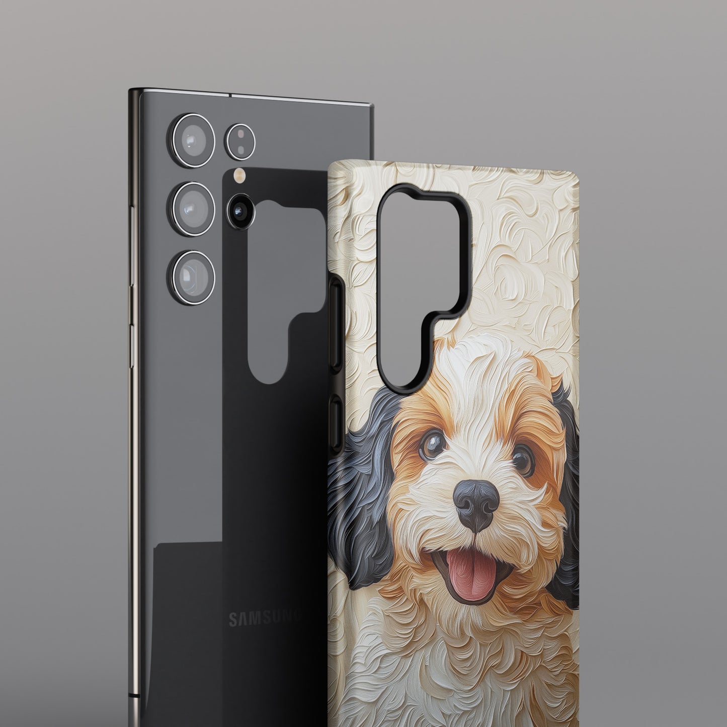 Cute Cavoodle Portrait Art Design Case for Galaxy S series Phones