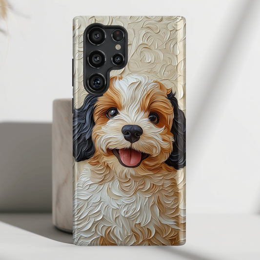 Cute Cavoodle Portrait Art Design Case for Galaxy S series Phones