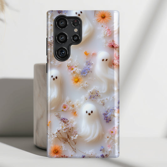 Cute Ghost Floral Design Case for Galaxy S series Phones