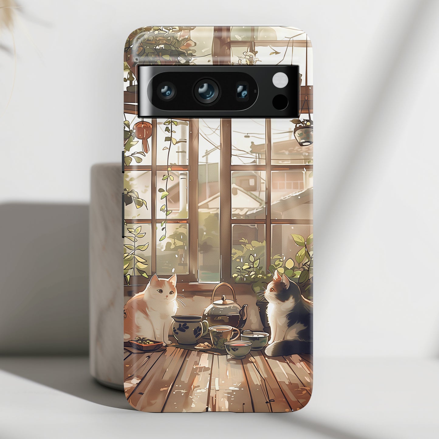 Cute Japanese Anime Cat Design Google Pixel Phone Case