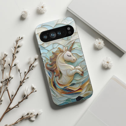 Cute Unicorn Stained Glass Design Phone Case for Google Pixel