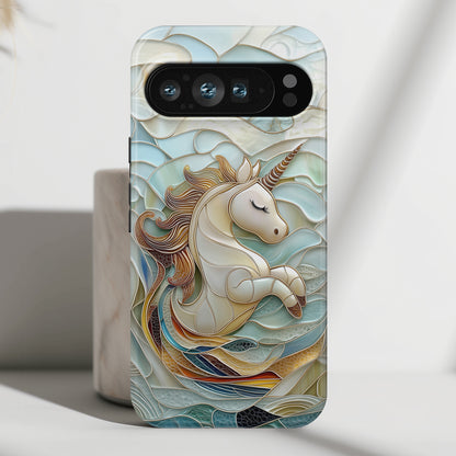 Cute Unicorn Stained Glass Design Phone Case for Google Pixel